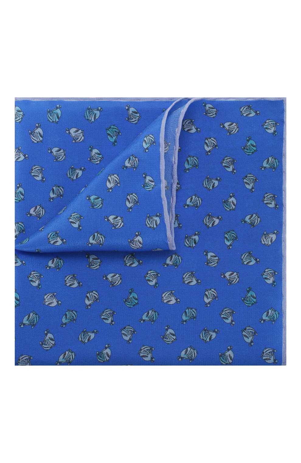 Мужской шелковый платок LANVIN синего цвета, арт. 2918/HANDKERCHIEF | Фото 1 (Материал: Текстиль, Шелк)