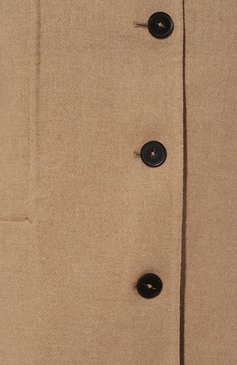 Женское шерстяное полупальто CLOSED бежевого цвета, арт. C97057-66N-22 | Фото 5 (Материал внешний: Шерсть; Рукава: Длинные; Материал сплава: Проставлено; 1-2-бортные: Однобортные; Драгоценные камни: Проставлено; Длина (верхняя одежда): Короткие; Стили: Кэжуэл)