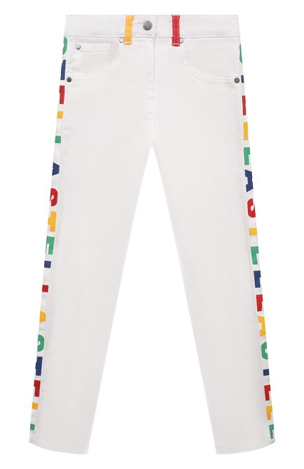 Детские джинсы STELLA MCCARTNEY белого цвета по цене 7970 руб., арт. 8Q6BF0 | Фото 1