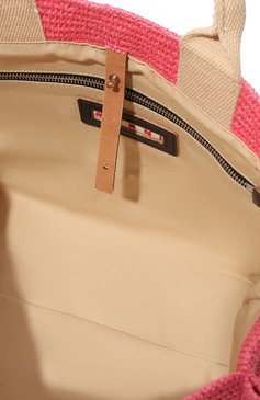 Женский сумка-тоут basket small MARNI розового цвета, арт. SHMP0077U0/P3860 | Фото 4 (Сумки-технические: Сумки-шопперы; Материал сплава: Проставлено; Материал: Текстиль; Драгоценные камни: Проставлено; Размер: small)