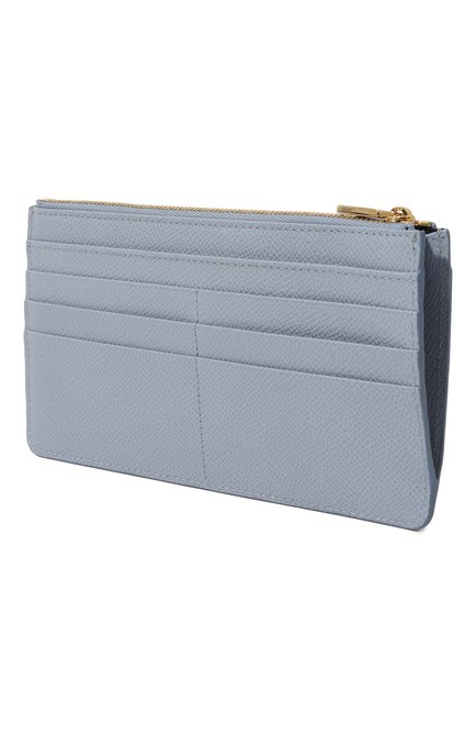 Женский кожаный футляр для кредитных карт DOLCE & GABBANA светло-голубого цвета, арт. BI1265/A1001 | Фото 2 (Материал: Натуральная кожа)