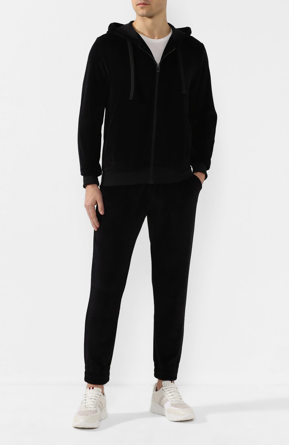 Мужской черный хлопковый спортивный костюм ZEGNA купить в интернет ...