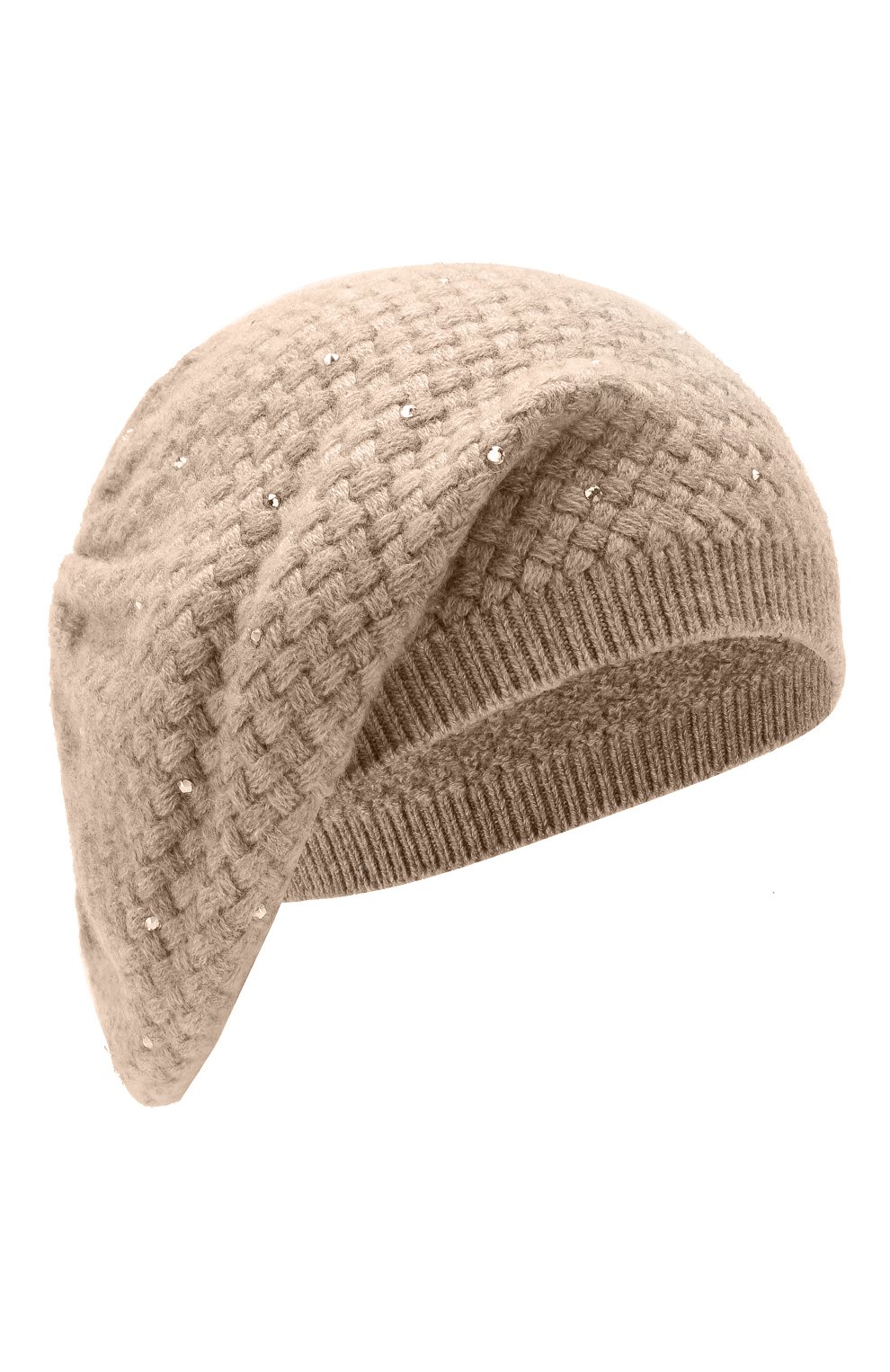 Женская кашемировая шапка WILLIAM SHARP бежевого цвета, арт. A32-14 | Фото 1 (Материал: Текстиль, Кашемир, Шерсть; Статус проверки: Проверено, �Проверена категория)