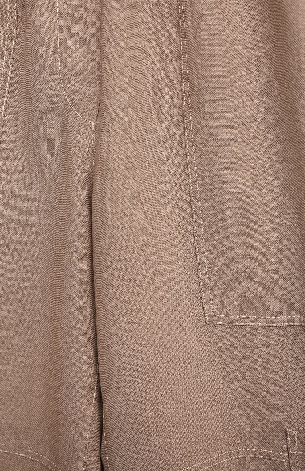 Детские брюки из вискозы BRUNELLO CUCINELLI бежевого цвета, арт. BH126P079A | Фото 3 (Случай: Повседневный; Материал внешний: Вискоза)