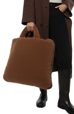 Женский сумка-шопер KASSL EDITIONS коричневого цвета, арт. H0L21B03310012 | Фото 2 (Сумки-технические: Сумки-шопперы; Материал: Текстиль; Размер: large)