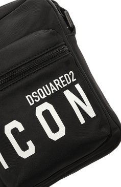 Мужская текстильная сумка icon DSQUARED2 черного цвета, арт. CBM0023 11703199 | Фото 3 (Ремень/цепочка: На ремешке; Материал: Текстиль; Размер: small)