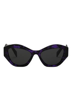Женские солнцезащитные очки PRADA фиолетового цвета, арт. SPR07Y-E05V-F05S0-053 | Фото 3 (Материал сплава: Проставлено; Нос: Не проставлено; Материал: Пластик; Тип очков: С/з; Оптика Гендер: оптика-женское; Очки форма: Cat-eye)