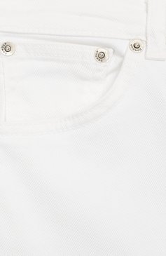 Детские джинсы прямого кроя DONDUP белого цвета, арт. YP270/BS0009B/PTD | Фото 3 (Детали: Однотонный; Материал внешний: Хлопок; Кросс-КТ: джинсы; Статус проверки: Проверена категория)
