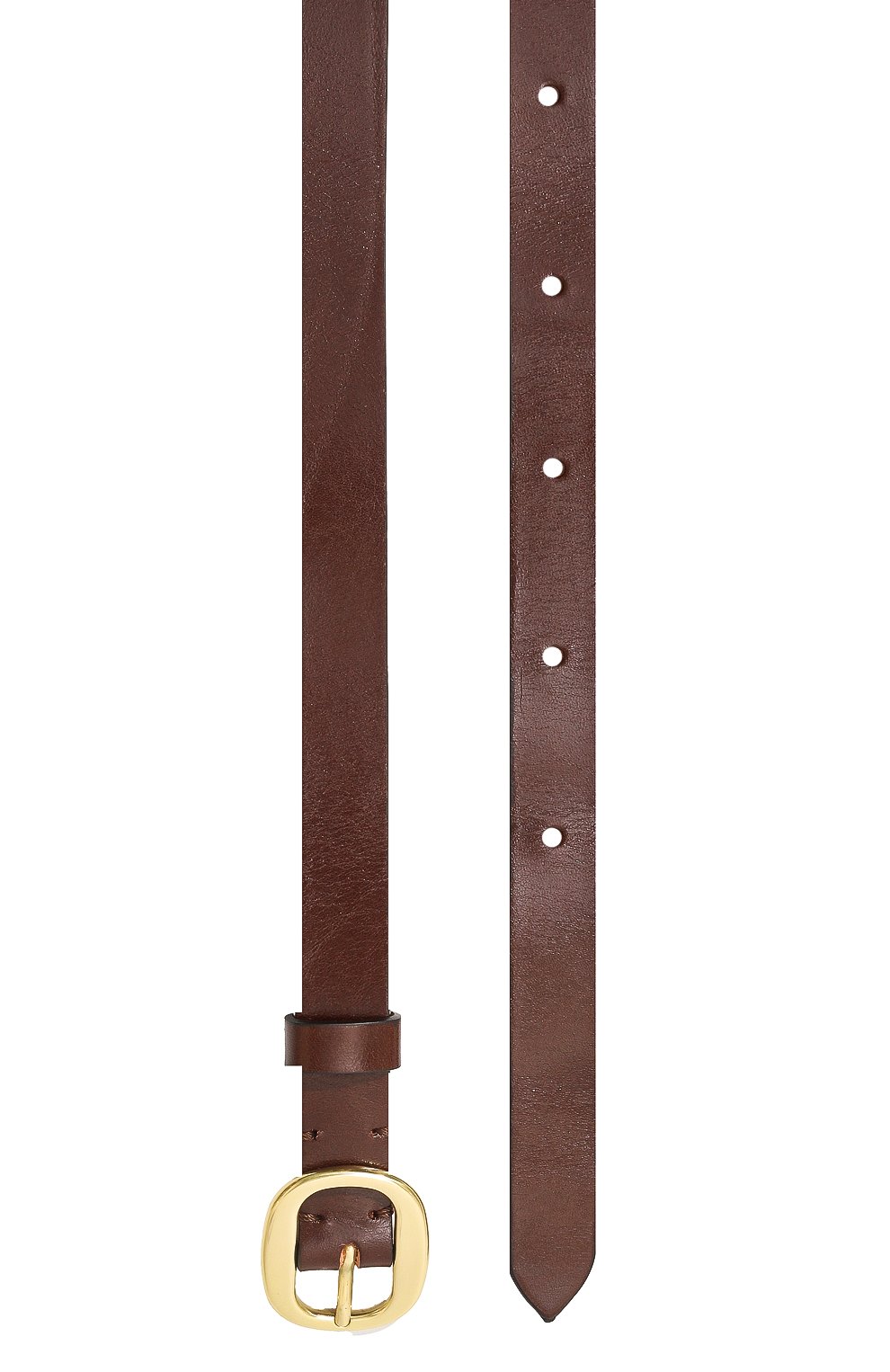 Женский кожаный ремень PETAR PETROV коричневого цвета, арт. 20MM F23 | Фото 3 (Материал: Натуральная кожа; Материал сплава: Проставлено; Нос: Не проставлено; Кросс-КТ: Тонкие)