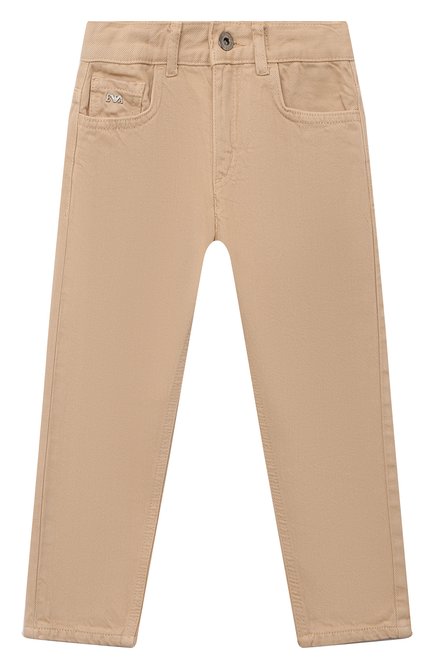 Детские джинсы EMPORIO ARMANI бежевого цвета по цене 22400 руб., арт. 6R4J75/4N7VZ | Фото 1