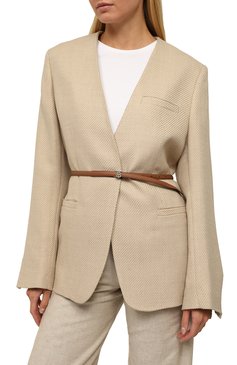 Женский кожаный ремень BURBERRY коричневого цвета, арт. 8011700 | Фото 2 (Материал: Натуральная кожа; Статус проверки: Проверено, Проверена категория)
