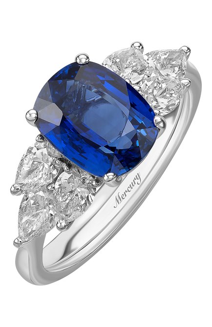 Женские кольцо MERCURY бесцветного цвета, арт. MR20469WSD | Фото 1 (Материал сплава: Белое золото; Драгоценные камни: Бриллианты)
