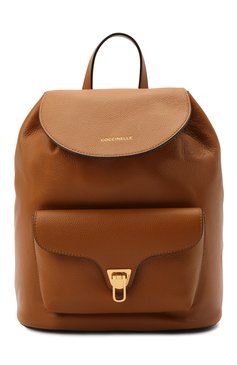Женский рюкзак beat soft COCCINELLE коричневого цвета, арт. E1 IF6 14 01 01 | Фото 1 (Размер: medium; Материал: Натуральная кожа; Стили: Кэжуэл)