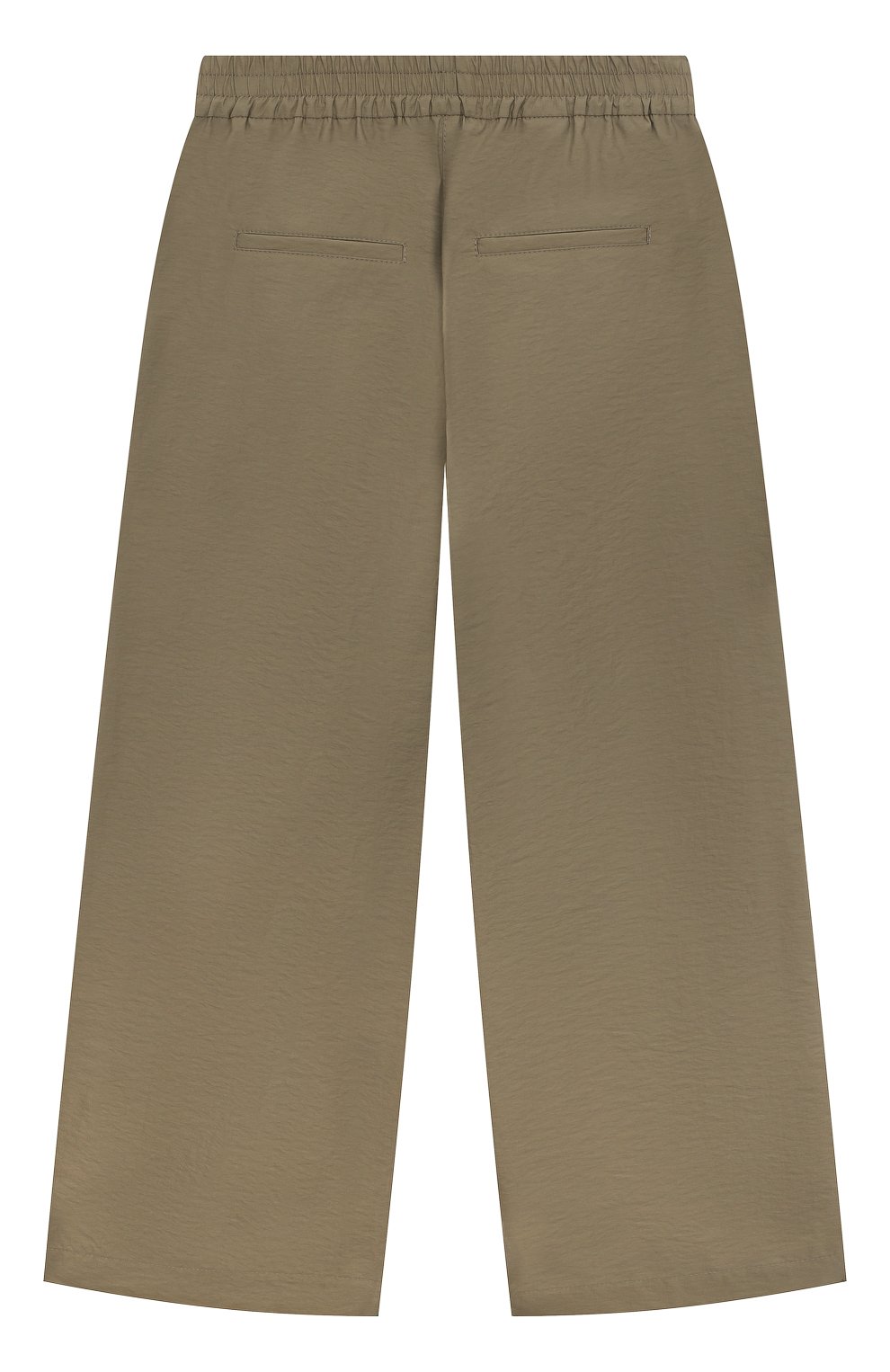 Детские хлопковые брюки BRUNELLO CUCINELLI хаки цвета, арт. B0F79P058C | Фото 2 (Случай: Повседневный; Материал внешний: Хлопок)