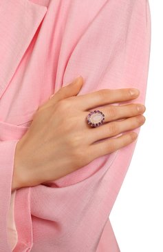 Женское кольцо SECRETS JEWELRY розового цвета, арт. КРКОС0151 | Фото 2 (Материал: Серебро)