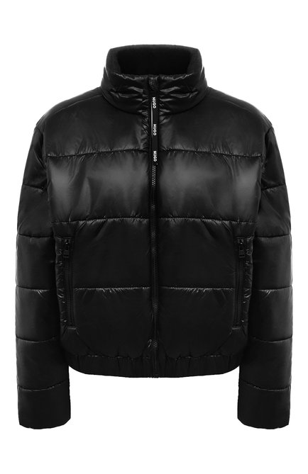 Женская утепленная куртка HUGO черного цвета, арт. 50504213 | Фото 1 (Материал сплава: Проставлено; Рукава: Длинные; Драгоценные камни: Проставлено; Длина (верхняя одежда): Короткие; Материал внешний: Синтетический материал; Материал подклада: Синтетический материал; Кросс-КТ: Куртка, Утепленный; Стили: Гранж)