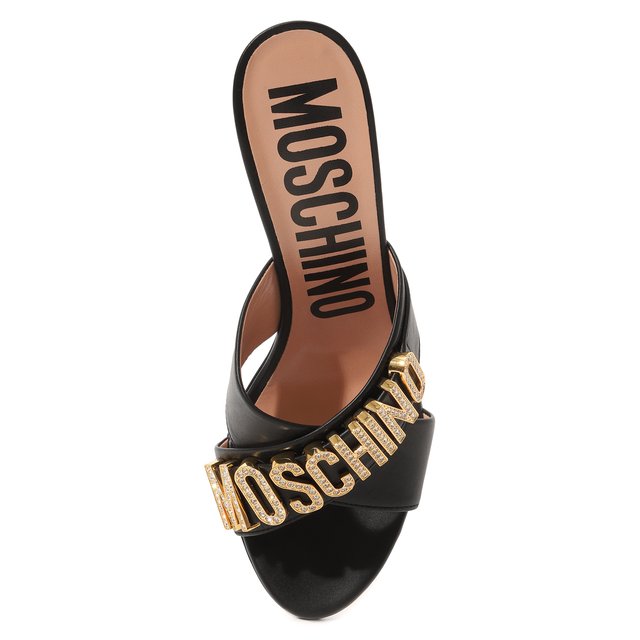 фото Кожаные мюли moschino