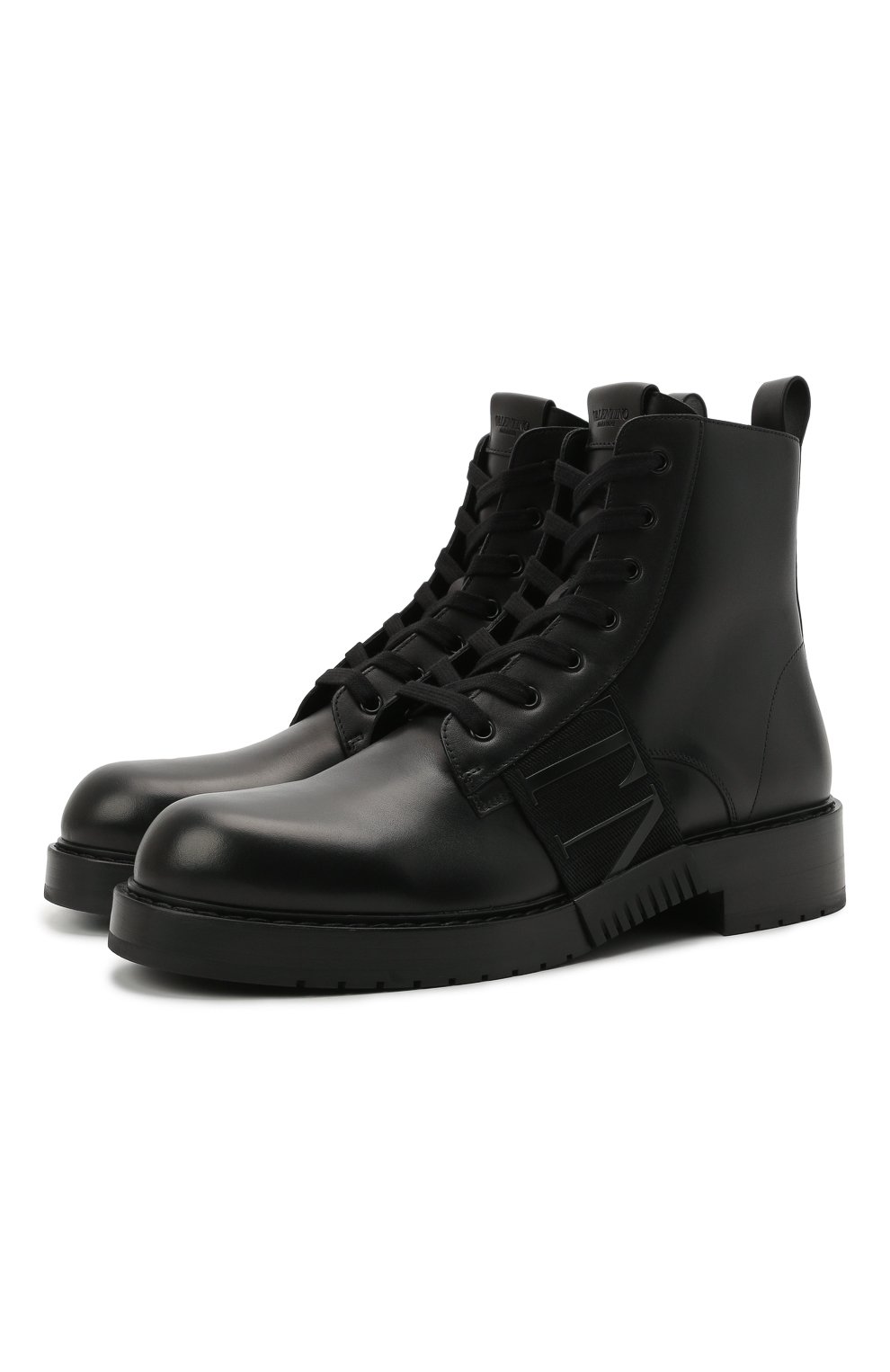 Мужские кожаные ботинки vl7n city VALENTINO черного цвета, арт. WY2S0E55/PPW | Фото 1 (Материал внешний: Кожа; Мужское Кросс-КТ: Ботинки-обувь, Байкеры-обувь; Материал внутренний: Натуральная кожа; Материал утеплителя: Без утеплителя; Подошва: Плоская; Длина стел ьки: 25,0, 25,6, 26,0, 26,3, 26,6, 27,0, 27,3, 27,6, 28,0, 28,3, 29,0, 29,6)