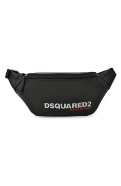 Мужская кожаная поясная сумка DSQUARED2 черного цвета, арт. BBM0062/25103888 | Фото 1 (Случай: Повседневный; Материал: Н�атуральная кожа; Материал сплава: Проставлено; Ремень/цепочка: На ремешке; Драгоценные камни: Проставлено; Размер: large)