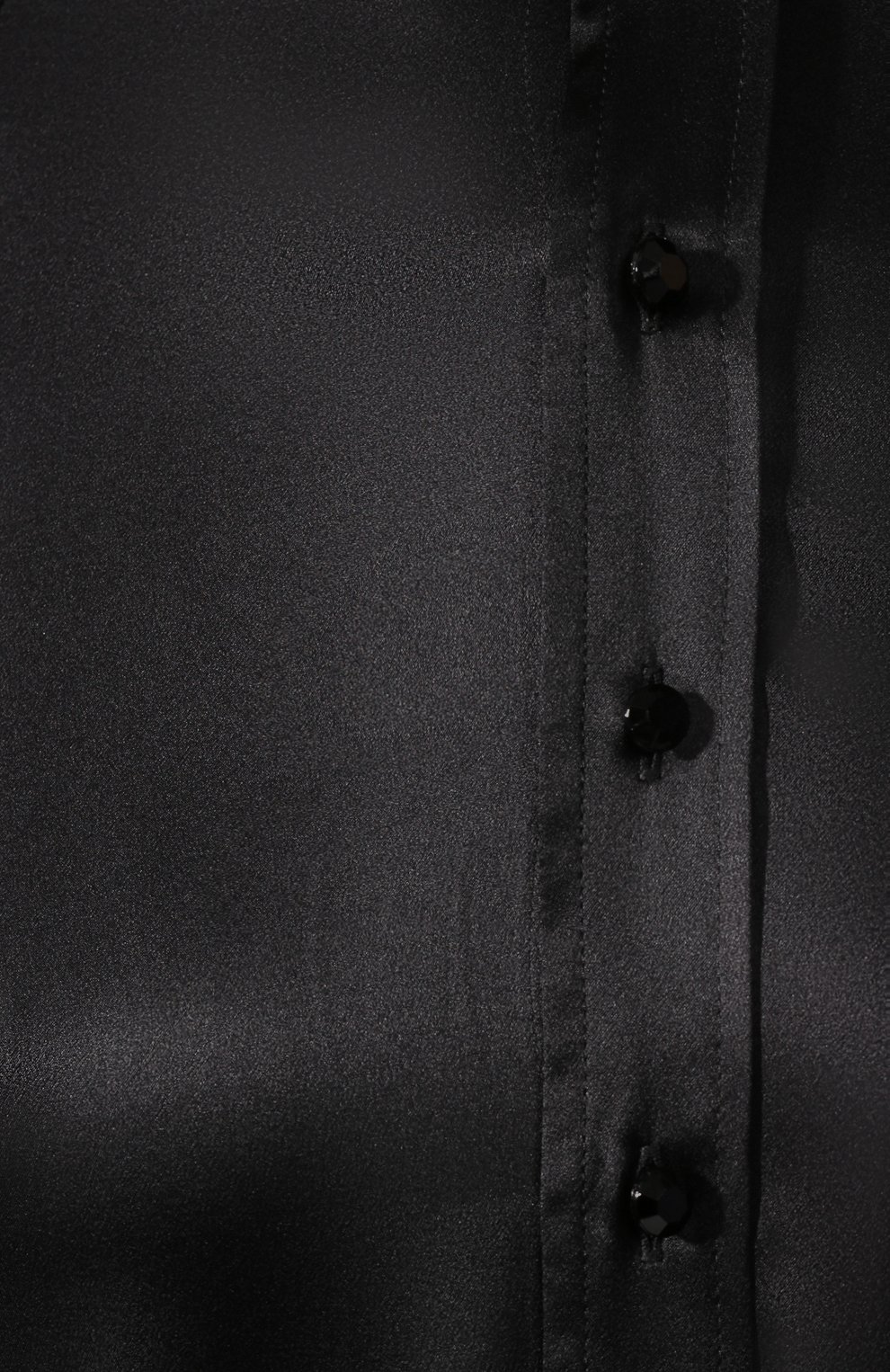 Женская шелковая блузка RALPH LAUREN черного цвета, арт. 290778835 | Фото 5 (Материал внешний: Шелк; Рукава: Длинные; Принт: Без принта; Длина (для топов): Стандартные; Стили: Классический, Кэжуэл; Женское Кросс-КТ: Блуза-одежда)