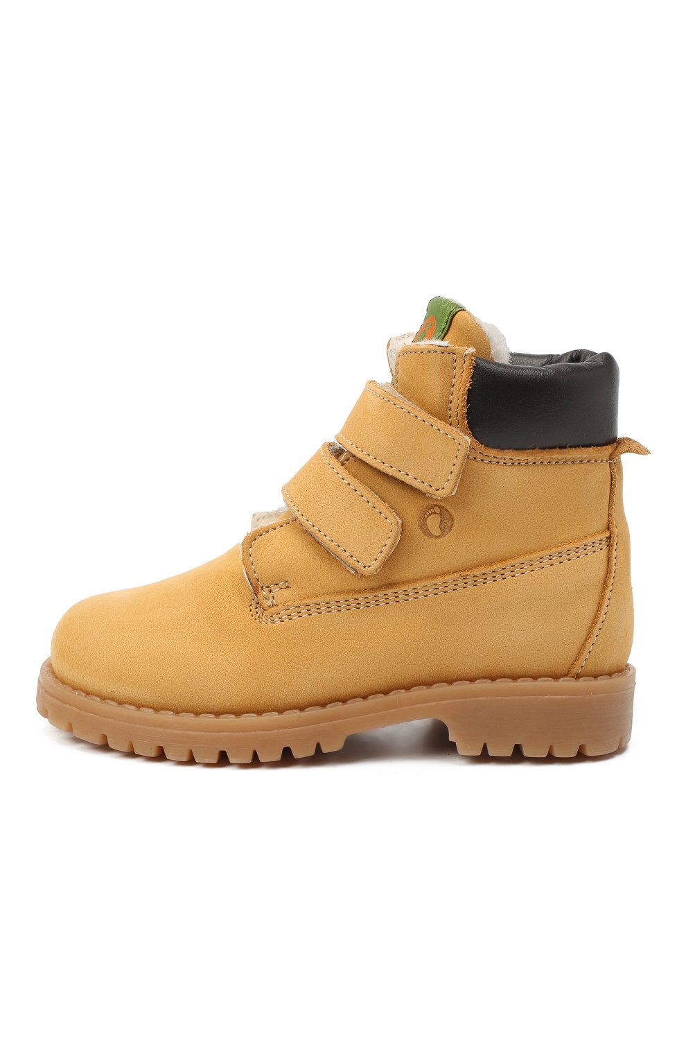 Детские кожаные ботинки WALKEY бежевого цвета, арт. Y1B4-40015-0415/25-29 | Фото 2 (Материал утеплителя: Натуральный мех; Региональные ограничения белый список (Axapta Mercury): RU)