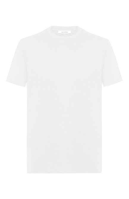 Мужская хлопковая футболка VALENTINO белого цвета по цене 29950 руб., арт. SV3MG08Y3LE | Фото 1