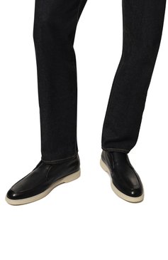 Мужские кожаные ботинки SANTONI темно-синего цвета, арт. MGYG16715TICBSDSU60 | Фото 3 (Мужское Кросс-КТ: Ботинки-обувь; Материал внутренний: Натуральная кожа; Материал сплава: Проставлено; Материал утеплителя: Без утеплителя; Подошва: Плоская; Драгоценные камни: Проставлено)
