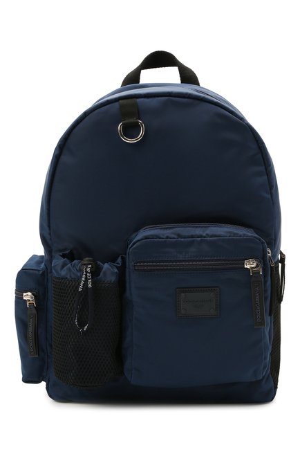 Детская рюкзак DOLCE & GABBANA темно-синего цвета, арт. EM0105/AT994 | Фото 1 (Материал: Текстиль)