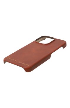 Чехол для iphone 13 pro BRUNELLO CUCINELLI коричневого цвета, арт. MLLIB13M | Фото 3 (Женское Кросс-КТ: Кожа iPhone; Региональные ограничения белый список (Axapta Mercury): Не проставлено; Нос: Не проставлено)