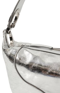 Женская сумка amira BY FAR серебряного цвета, арт. 23PFAMASSVALAR/NS | Фото 3 (Сумки-технические: Сумки top-handle; Материал: Натуральная кожа; Материал сплава: Проставлено; Драгоценные камни: Проставлено; Размер: large)