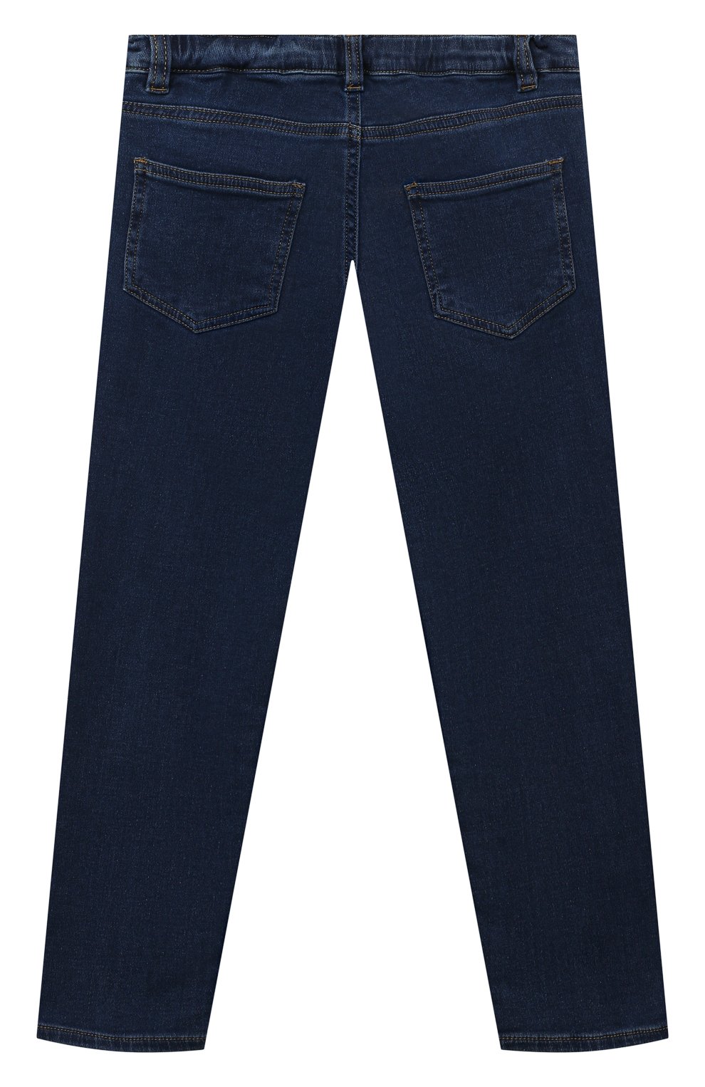 Детские джинсы IL GUFO темно-синего цвета, арт. A23PL388J0039/5A-8A | Фото 2 (Детали: Однотонный; Материал сплава: Проставлено; Нос: Не проставлено; Материал внешний: Хлопок)