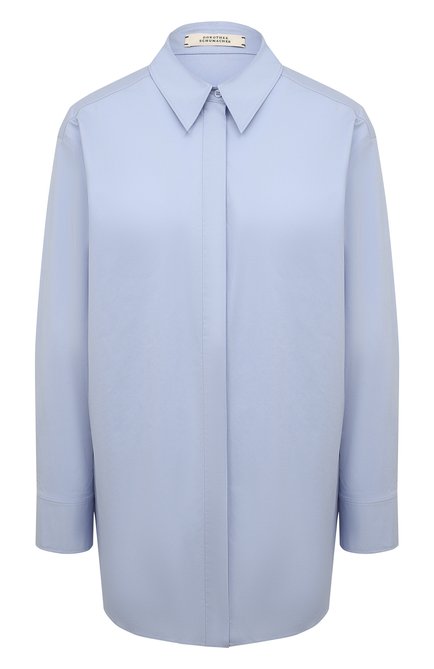 Женская хлопковая рубашка DOROTHEE SCHUMACHER голубого цвета по цене 0 руб., арт. 048201/P0PLIN P0WER | Фото 1