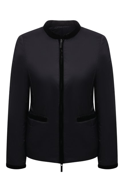 Женская утепленная куртка EMPORIO ARMANI черного цвета, арт. 8N2B01/2NKBZ | Фото 1 (Материал внешний: Синтетический материал; Материал подклада: Синтетический материал; Длина (верхняя одежда): Короткие; Рукава: Длинные; Кросс-КТ: Куртка, Утепленный; Стили: Кэжуэл)