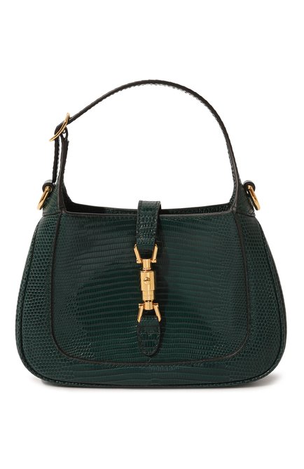 Женская сумка jackie 1961 GUCCI зеленого цвета, арт. 675799 LUZ0G | Фото 1 (Материал: Экзотическая кожа; Размер: mini)