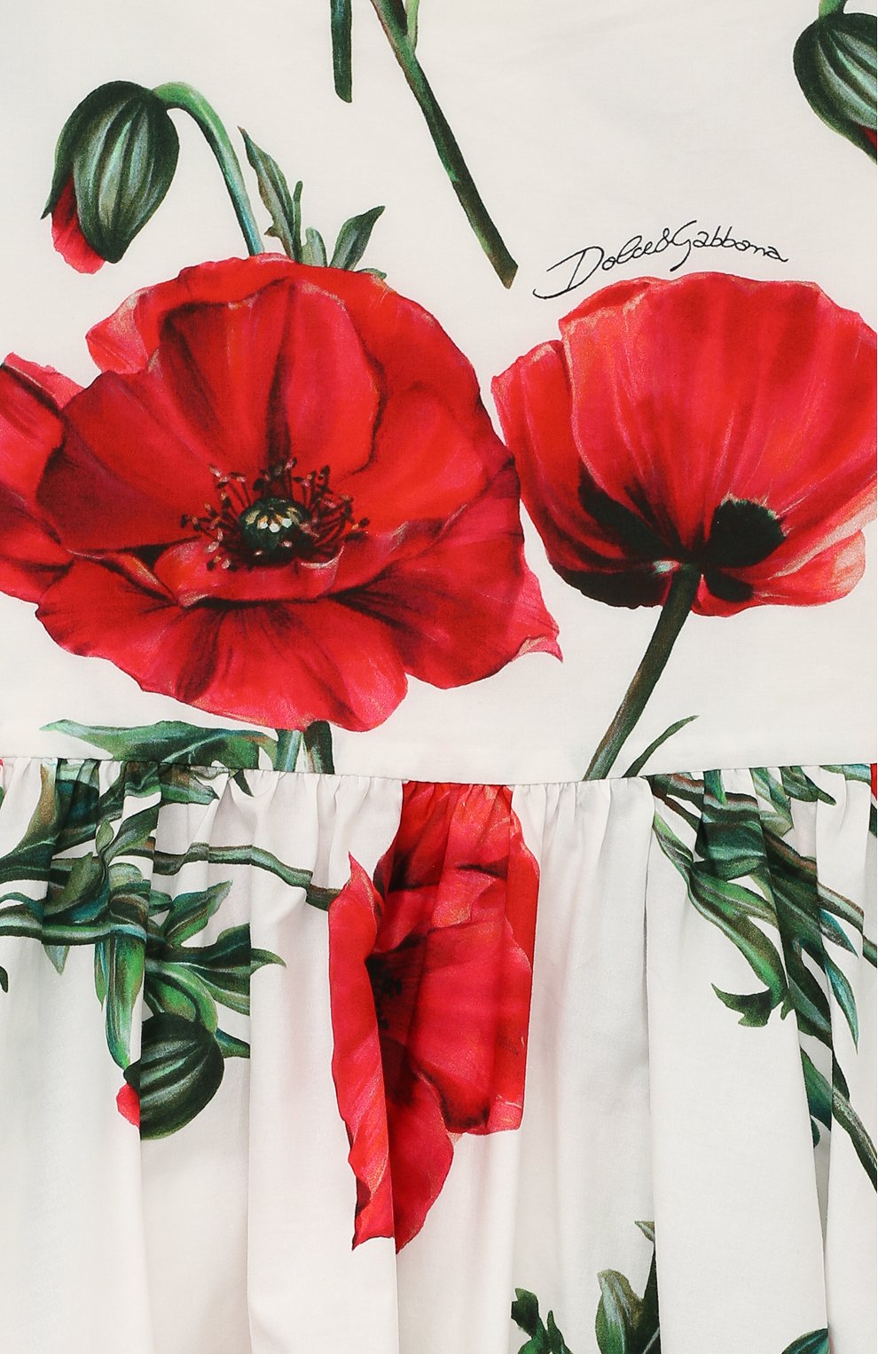 Хлопковый сарафан Dolce & Gabbana  L53DI6/HS501/8-14 Фото 3