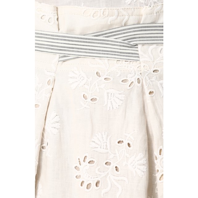 фото Льняная юбка-миди с поясом rebecca taylor