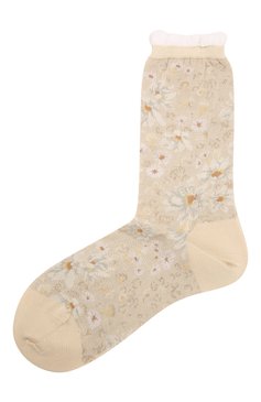 Женские хлопковые носки ANTIPAST кремвого цвета, арт. AM-732 | Фото 1 (Материал внешний: Синтетический материал, Хлопок)