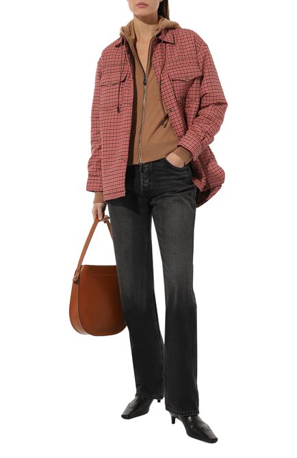 Женская куртка MC2 SAINT BARTH розового цвета, арт. STBW/KIMMY/11112E | Фото 2 (Драгоценные камни: Проставлено; Материал подклада: Синтетический материал; Материал сплава: Проставлено; Рукава: Длинные; Материал внешний: Синтетический материал; Длина (верхняя одежда): До середины бедра)