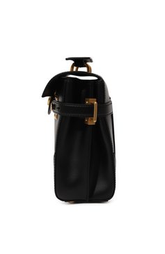 Женская сумка buzz-23 BALMAIN черного цвета, арт. AN1DB526LPRS | Фото 4 (Сумки-технические: Сумки top-handle; Материал: Натуральная кожа; Материал сплава: Проставлено; Ремень/цепочка: На ремешке; Драго ценные камни: Проставлено; Размер: small)