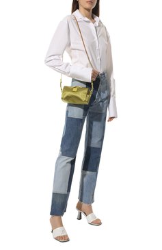 Женская сумка sofya small TOM FORD светло-зеленого цвета, арт. S0423T-TNY013 | Фото 3 (Сумки-технические: Сумки через плечо; Ремень/цепочка: На ремешке; Материал: Текстиль; Размер: small)