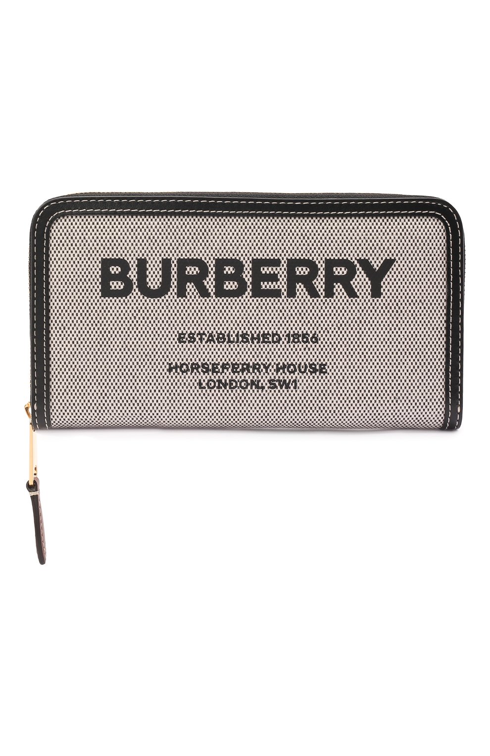 Женские кошелек BURBERRY черно-белого цвета, арт. 8039493 | Фото 1 (Материал: Текстиль)