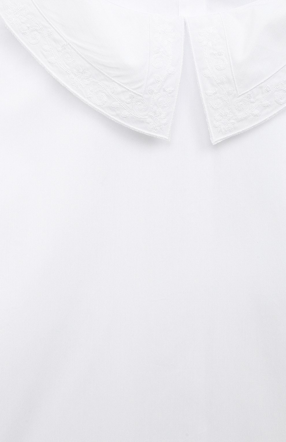 Детское хлопковая блузка DAL LAGO белого цвета, арт. R420/7537/13-16 | Фото 3 (Рукава: Длинные; Матер иал сплава: Проставлено; Материал внешний: Хлопок; Драгоценные камни: Проставлено; Ростовка одежда: 13 - 15 лет | 158 см, 16 лет | 164 см)