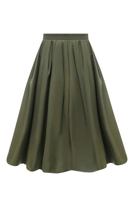 Женская хлопковая юбка ALEXANDER MCQUEEN хаки цвета по цене 88150 руб., арт. 666300/QAAAY | Фото 1