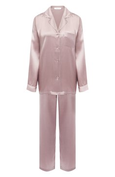 Женская шелковая пижама LUNA DI SETA светло-розового цвета, арт. VLST08007 | Фото 1 (Матери ал внешний: Шелк)