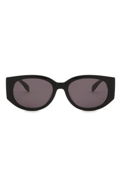 Женские солнцезащитные очки ALEXANDER MCQUEEN черного цвета, арт. 669320/J0740 | Фото 3 (Материал: Пластик; Тип очков: С/з; Оптика Гендер: оптика-женское; Очки форма: Овальные)