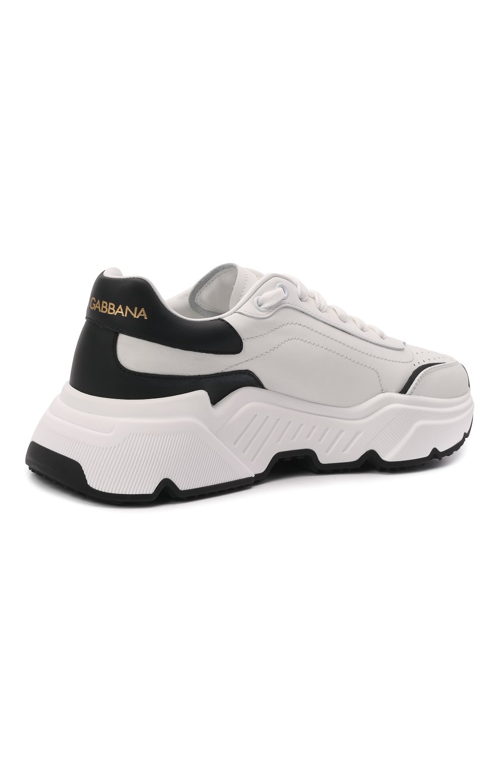 Женские кожаные кроссовки daymaster DOLCE & GABBANA белого цвета, арт. CK1791/AX589 | Фото 5 (Подошва: Платформа; Материал внутренний: Натуральная кожа; Материал сплава: Проставлено; Материал утеплителя: Без утеплителя; Драгоценные камни: Проставлено; Стили: Кэжуэл; Длина стельки: 16,0, 22,6, 23,3, 24,0, 24,6, 25,3, 26,0, 26,6, 15,8; ширина носка стельки: 8,4; толщина подошвы: 5)