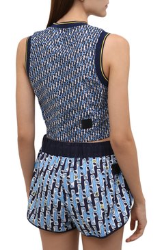 Женский майка MONCLER GRENOBLE голубого цвета, арт. G2-09J-8P000-01-899JV | Фото 4 (Женское Кросс-КТ: Майка-одежда; Материал внешний: Синтетический материал; Стили: Спорт-шик; Рукава: Без рукавов; Длина (для топов): Укороченные)