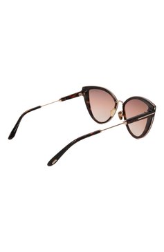 Женские солнцезащитные очки TOM FORD темно-коричневого цвета, арт. TF868 52F | Фото 4 (Тип очков: С/з; Оптика Гендер: оптика-женское; Очки форма: Cat-eye)