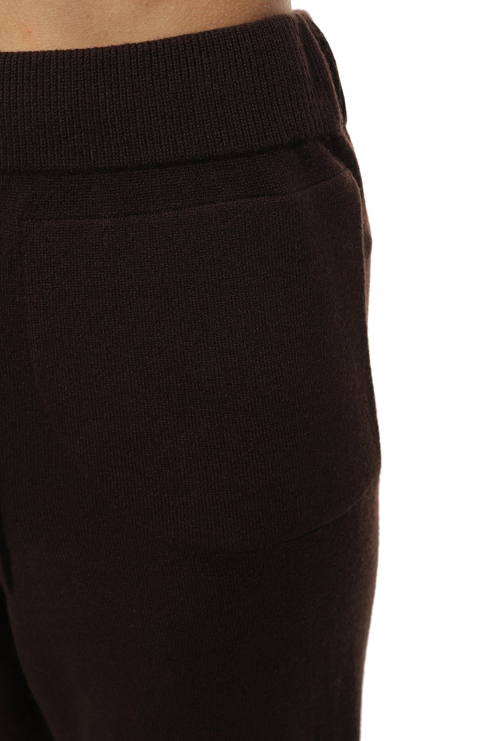 Женские брюки из шерсти и вискозы GRAN SASSO темно-коричневого цвета, арт. 54262/12860 | Фото 5 (Материал внешний: Шерсть; Длина (брюки, джинсы): Стандартные; Женское Кросс-КТ: Брюки-одежда; Силуэт Ж (брюки и джинсы): Прямые; Кросс-КТ: Трикотаж; Материал сплава: Проставлено; Драгоценные камни: Проставлено; Стили: Кэжуэл)