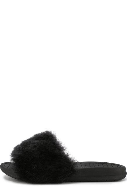 Детский шлепанцы с фактурной отделкой AKID черного цвета, арт. AKCLASSIC055 | Фото 2 (Статус проверки: Проверено, Проверена категория; Материал внешний: Текстиль; Материал внутренний: Текстиль)